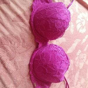 Pink pushup bra